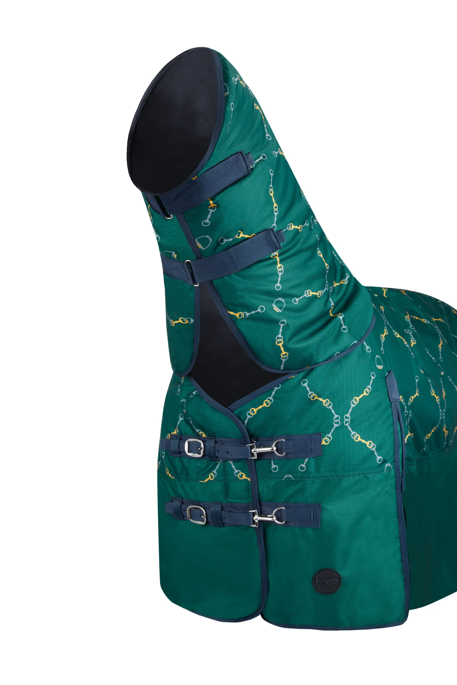 Horze Regendecke Mit Festem Halsteil Und Gebissprint, 200g – Bild 2